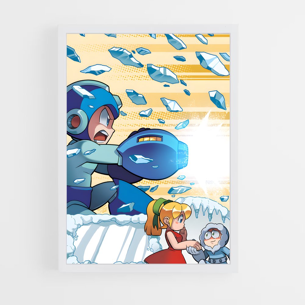 Poster Mega Smash – affiche Mega man (vue 3)